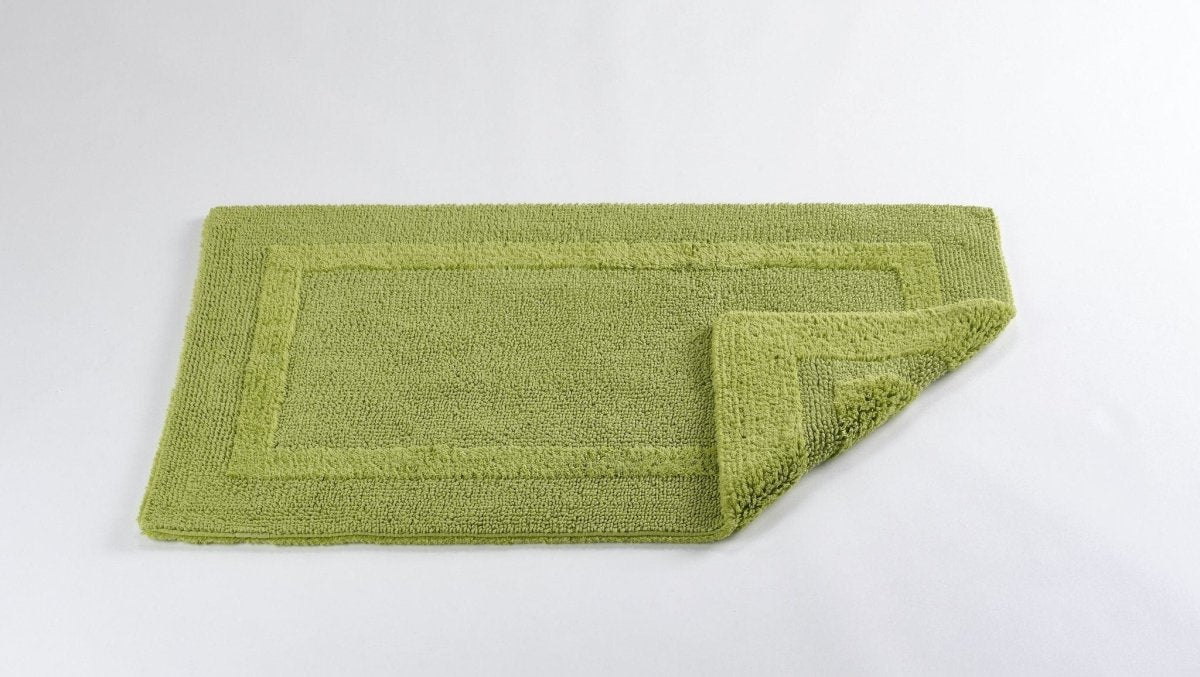 Fig Linens - Abyss & Habidecor Reversible Bath Rug - Apple Green - 23x23" Contour