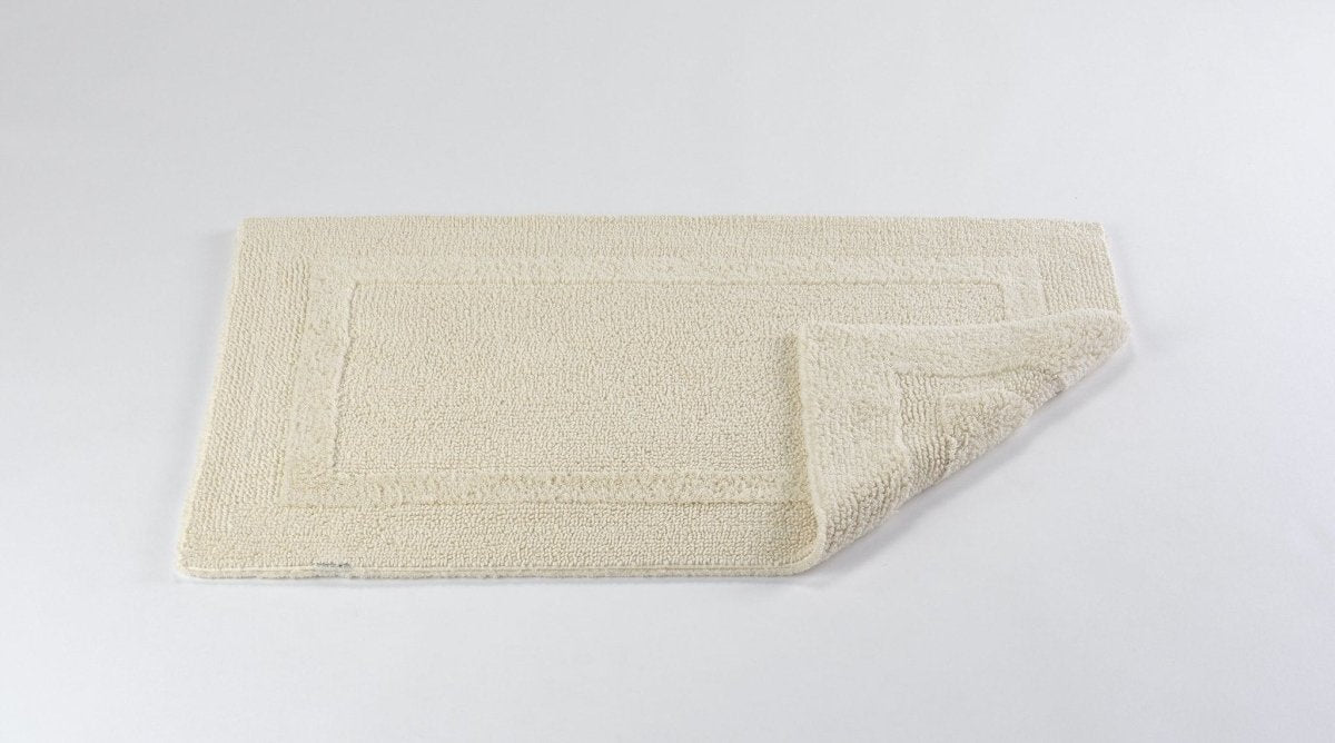 Fig Linens - Abyss & Habidecor Reversible Bath Rug - Ecru - 23x23" Contour