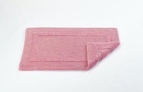 Fig Linens - Abyss & Habidecor Reversible Bath Rug - Flamingo - 23x23" Contour