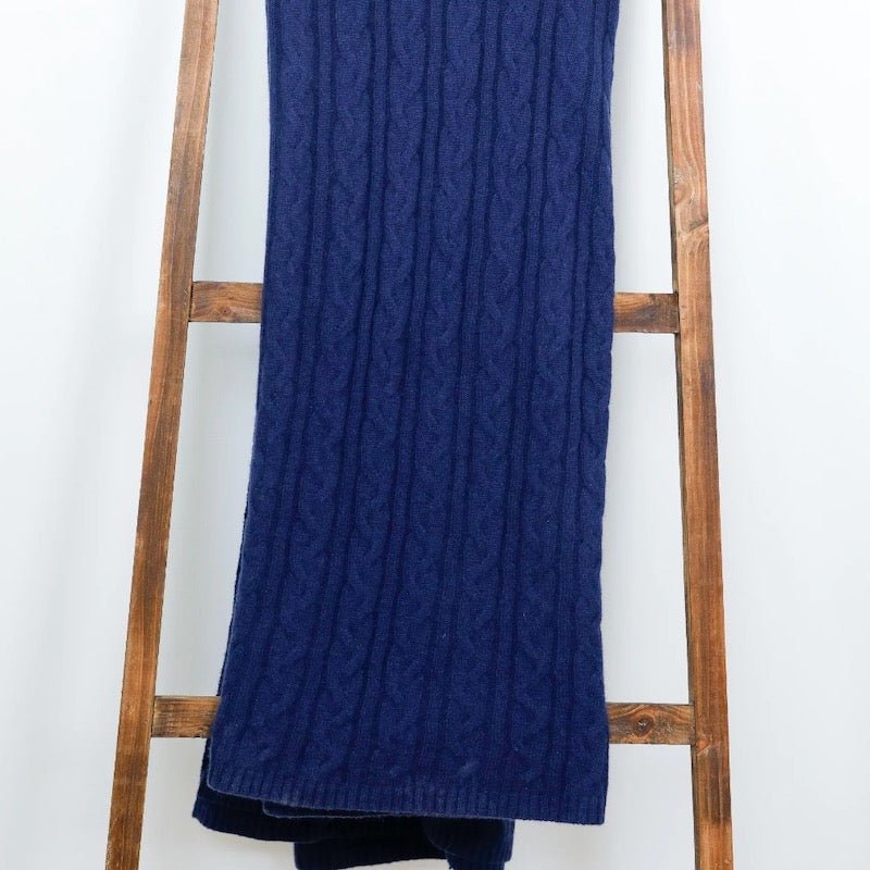 100% Cashmere Throw - Cozy Knit Cashmere Throw Blanket - Alashan at Fig Linens and Home