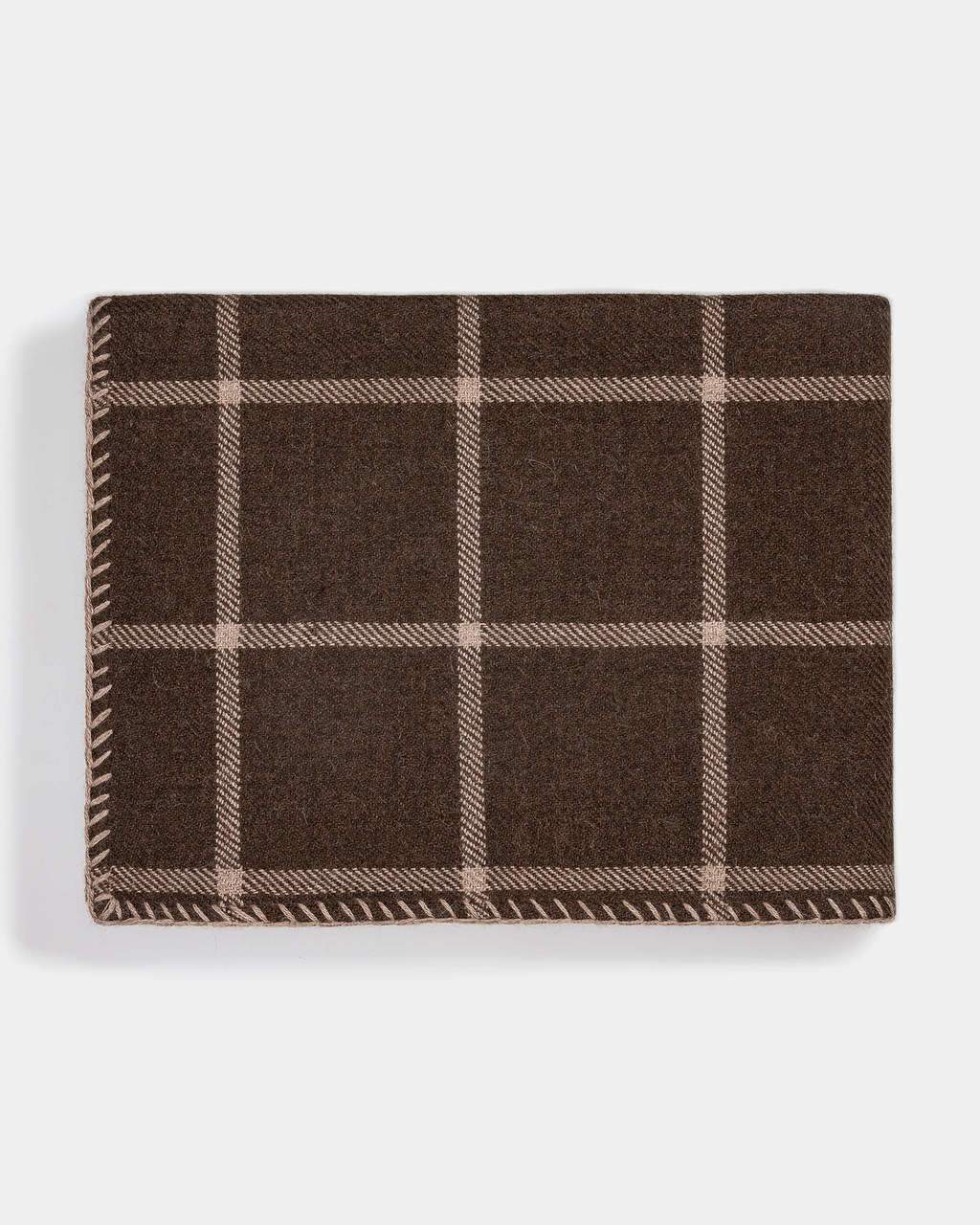 Graydon Alpaca Throw in Chocolate and Taupe by Alicia Adams