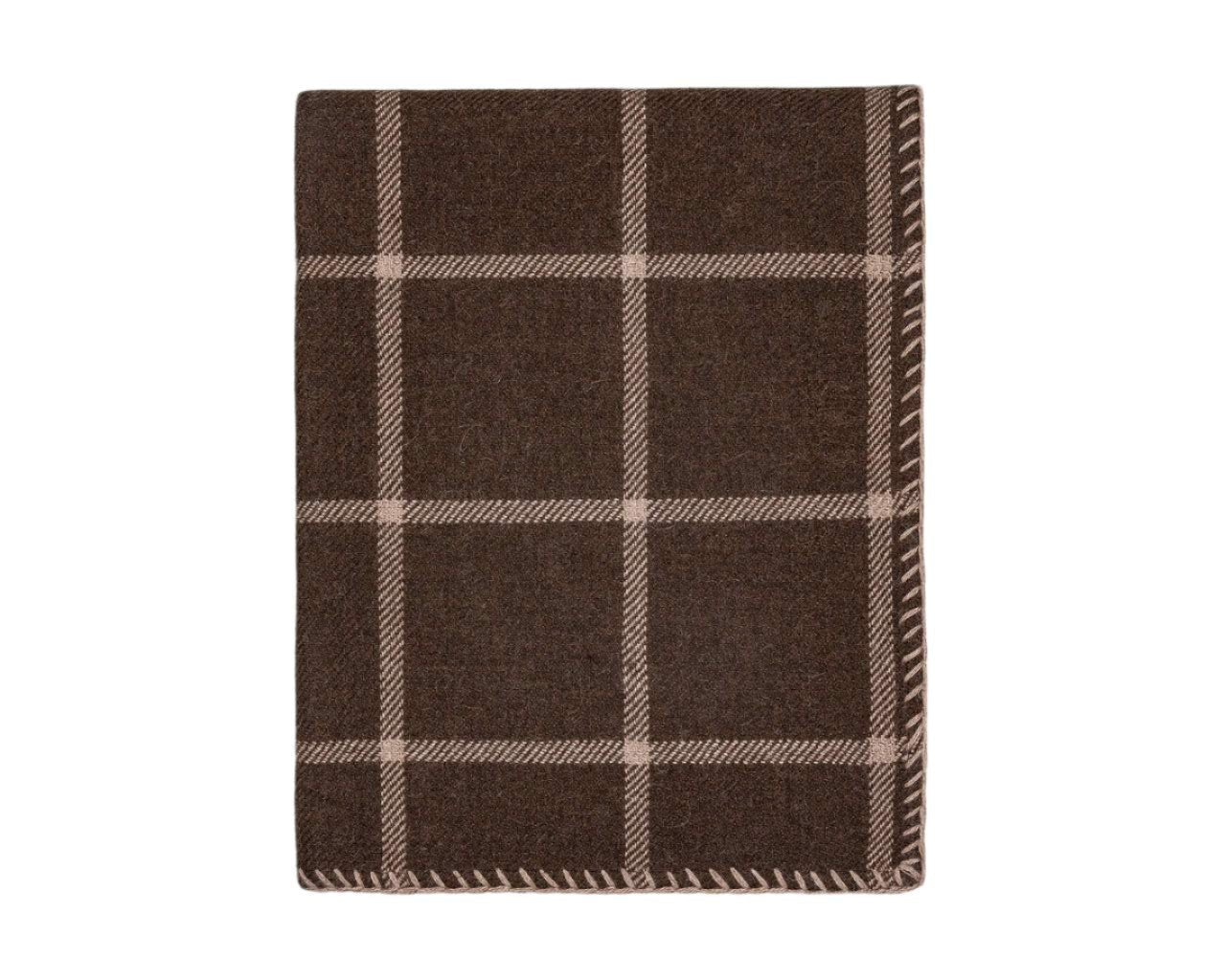 Graydon Alpaca Throw in Chocolate and Taupe by Alicia Adams