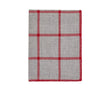 Graydon Alpaca Throw in Light Grey and Scarlet Red by Alicia Adams - Fig Linens and Home