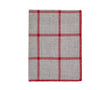 Graydon Alpaca Throw in Light Grey and Scarlet Red by Alicia Adams - Fig Linens and Home