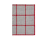 Graydon Alpaca Throw in Light Grey and Scarlet Red by Alicia Adams - Fig Linens and Home