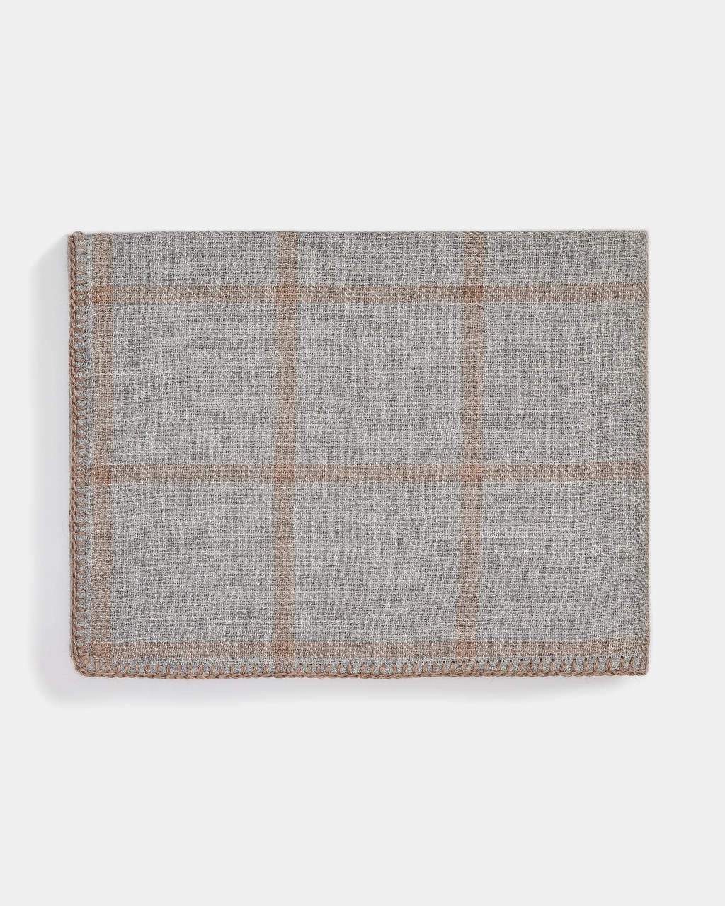 Graydon Alpaca Throw in Light Grey and Taupe by Alicia Adams