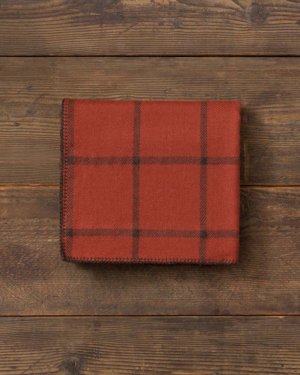 Graydon Alpaca Throw in Rust and Chocolate by Alicia Adams- Fig Linens