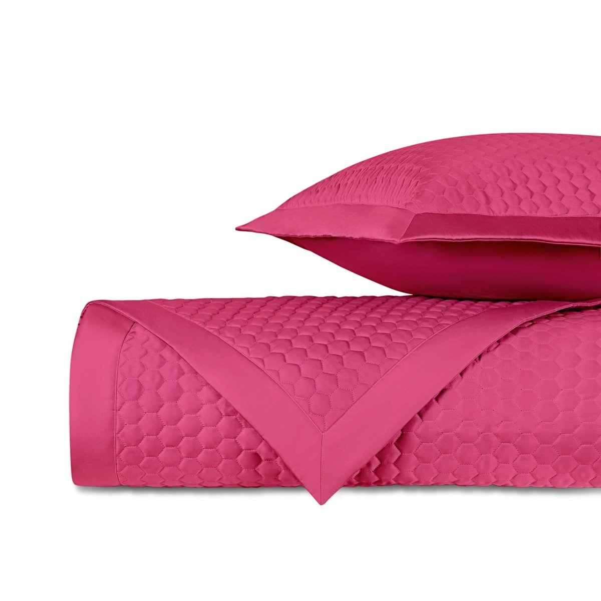 APIARY Quilted Coverlet in Bright Pink by Home Treasures at Fig Linens and Home