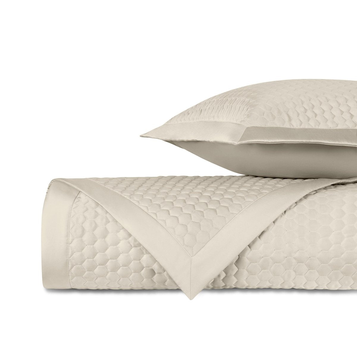 APIARY Quilted Coverlet in Khaki by Home Treasures at Fig Linens and Home