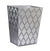 Fig Linens - Mike + Ally Arabesque Silver Wastebasket
