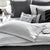Fig Linens - Astor Charcoal & Dove Bedding by Designers Guild - Sham - Lifestyle
