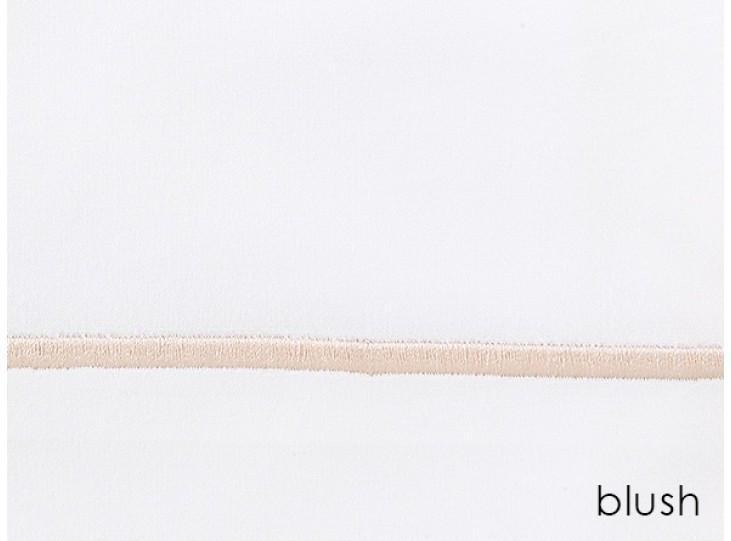 Fig Linens - Boutique White Pillowcases with Blush