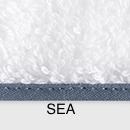 matouk white and sea cairo towels with straight piping - fig linens - Swatch