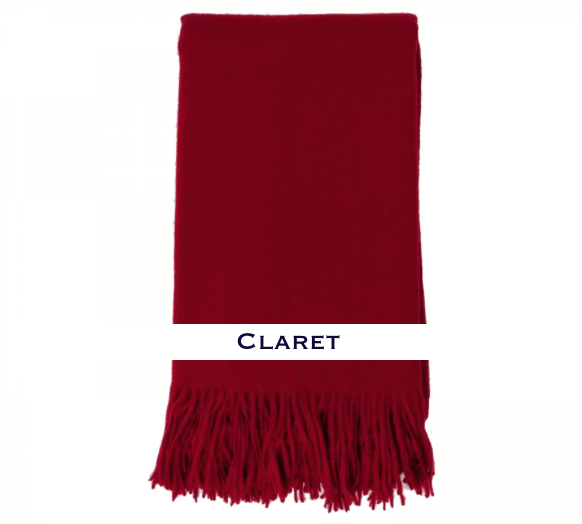 100% Cashmere Plain Weave Throw by Alashan claret