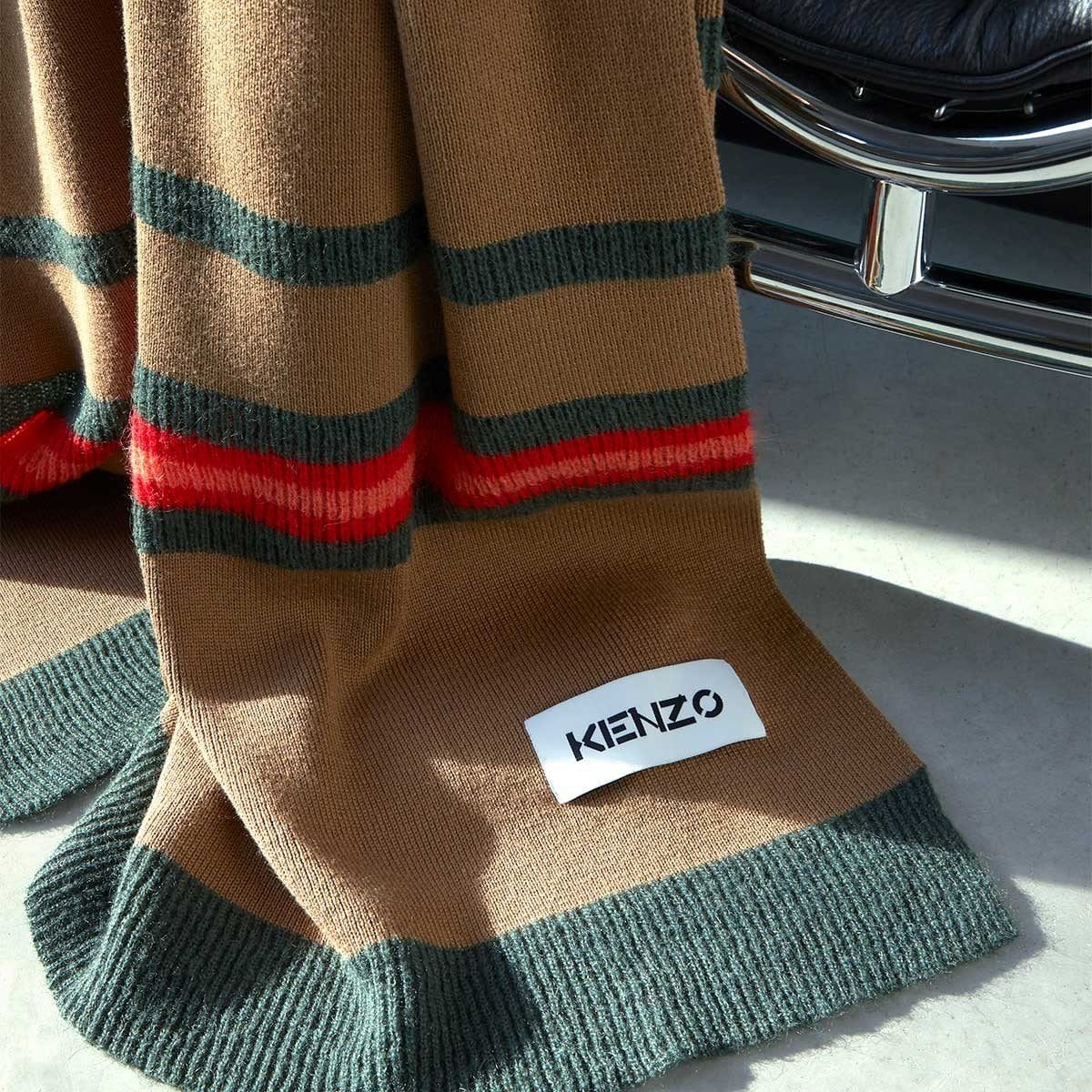 Closeup - K Brush Tabac Rouge Throw by Kenzo | Fig Linen and Home
