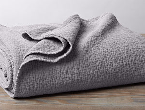 Cascade Granite Matelasse Blanket - Coyuchi Organic Bedding - Fig Linens