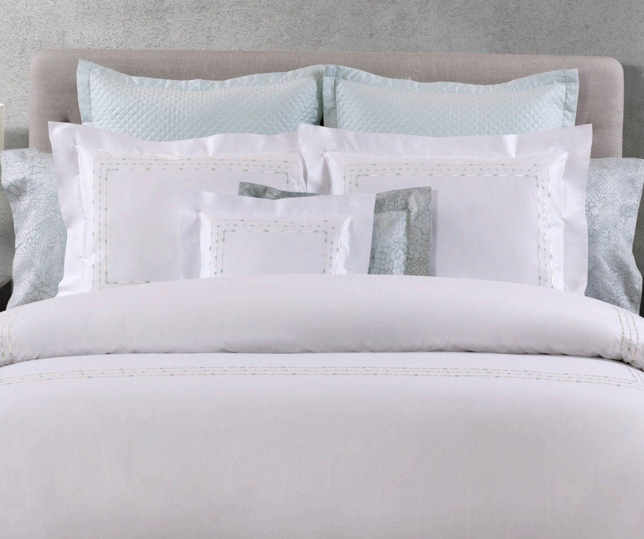 Sole Embroidery Bedding by Dea Linens | Fig Fine Linens and Home