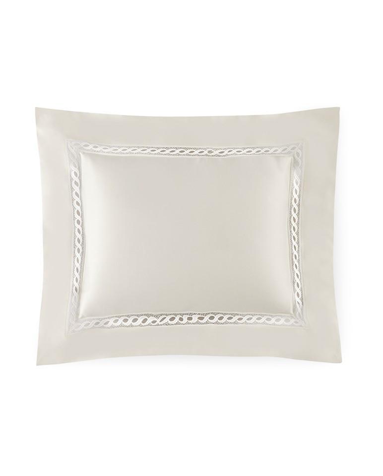 Fig Linens - Millesimo Bedding Collection by Sferra - Ivory continental sham