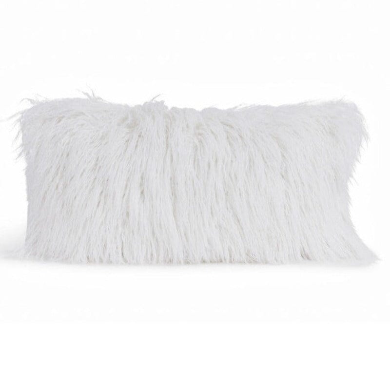 Tibetan Lamb White Faux Fur Pillows Fabulous Furs - Main Image