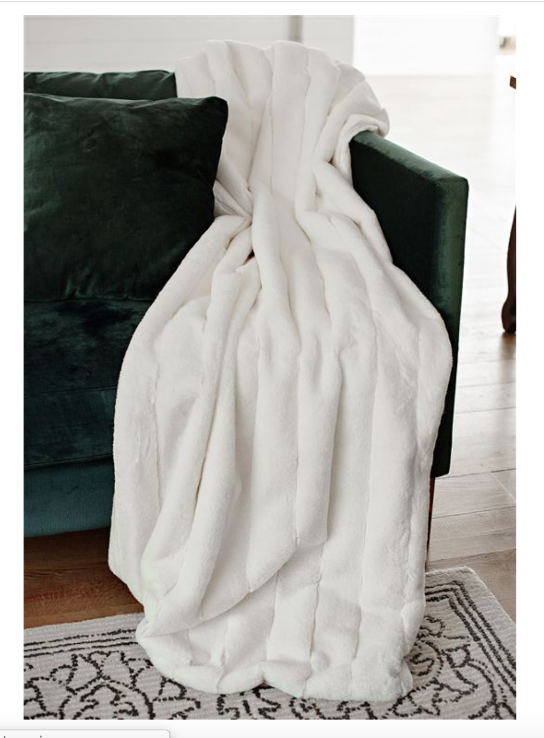 Posh Mink Ivory Throw at Fig Linens and Home
