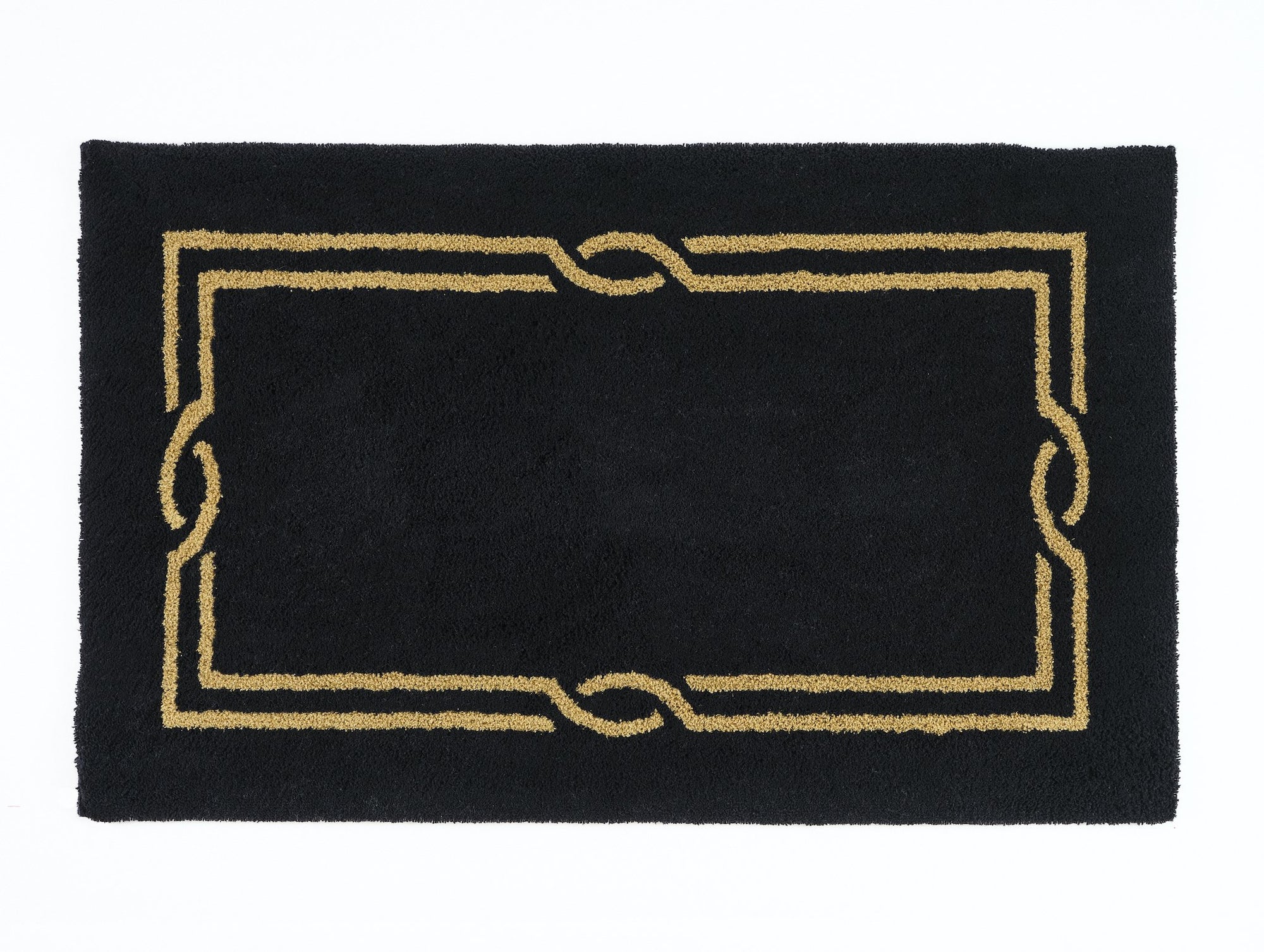 Cross Black & Gold Rug by Abyss and Habidecor | Fig Linens
