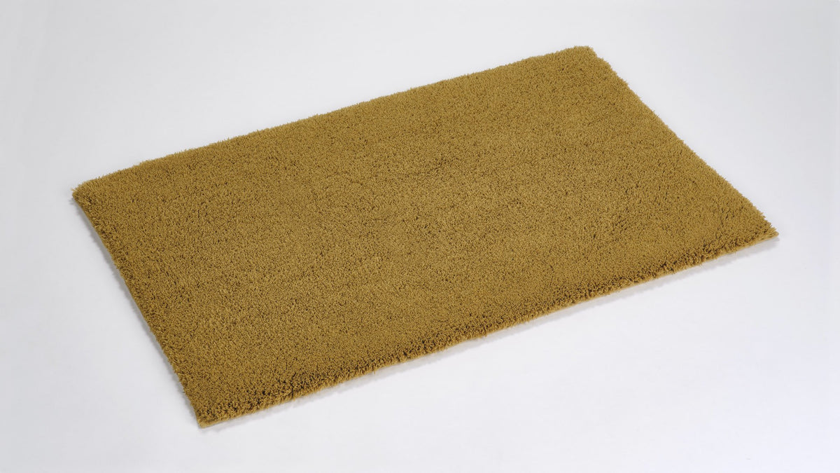 Fig Linens - Lin Gold Bath Rug by Abyss and Habidecor - Angle