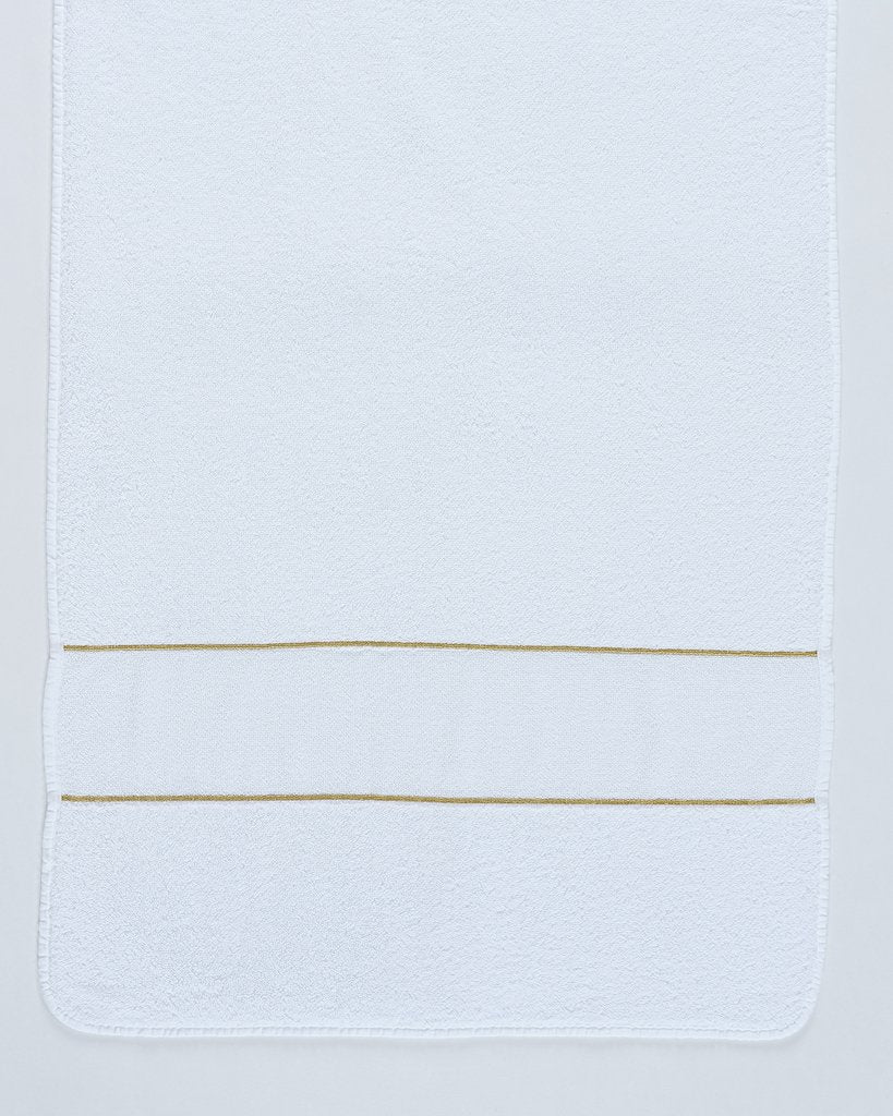 Fig Linens - Lara Bath Towels by Abyss & Habidecor - White and Gold Towels