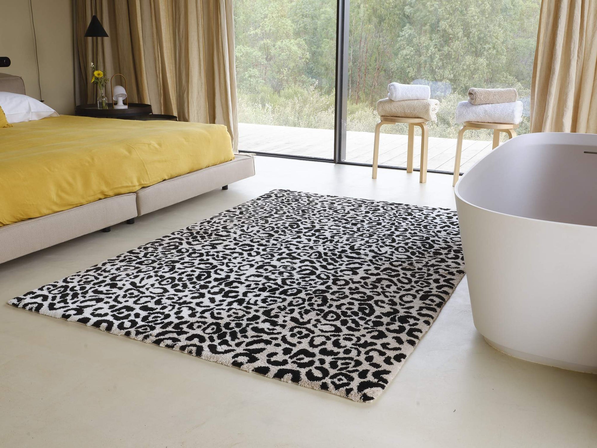 Fig Linens - Leopard Large Rug by Abyss and Habidecor - Lifestyle