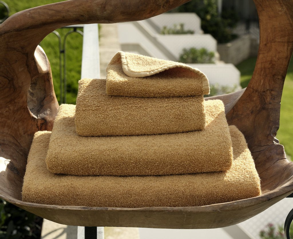 Fig Linens - Lino Gold Bath Towels by Abyss and Habidecor - Lifestyle