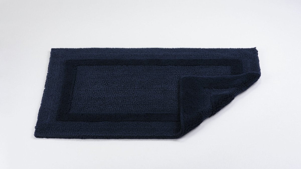 Fig Linens - 20x31 Reversible Bath Rug by Abyss & Habidecor - Navy