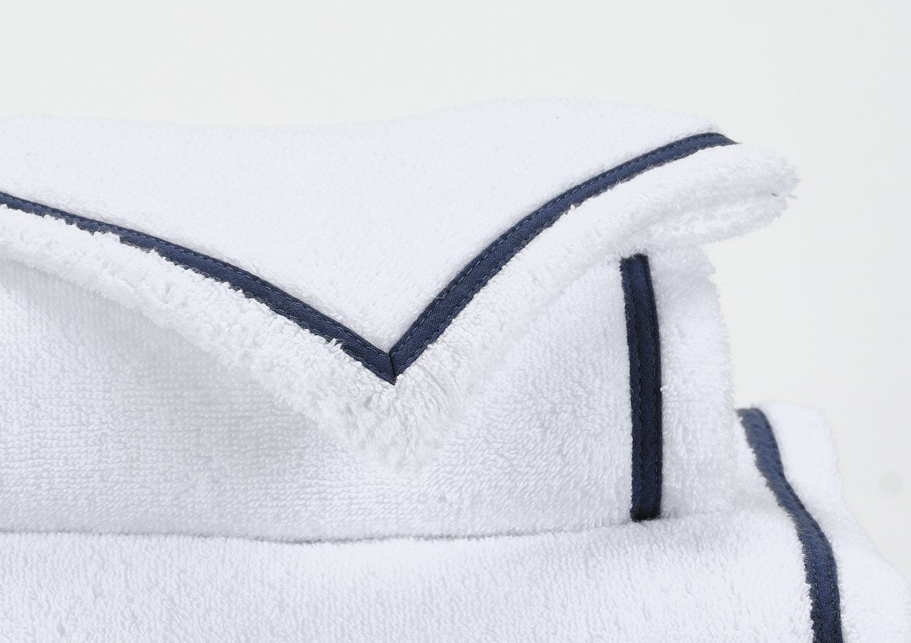 Fig Linens - Saxo Bath Towels by Abyss & Habidecor - Cadette Blue - closeup