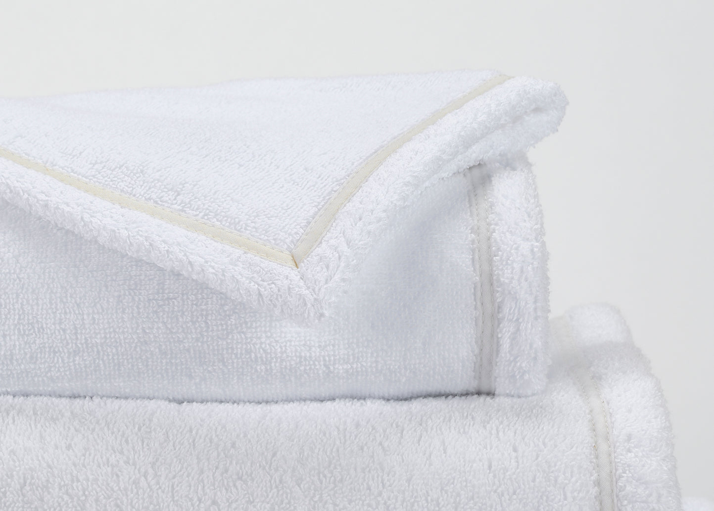 Fig Linens - Saxo Bath Towels by Abyss & Habidecor - Ecru - Closeup