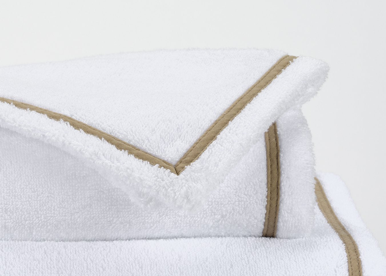 Fig Linens - Saxo Bath Towels by Abyss & Habidecor - Taupe - Closeup