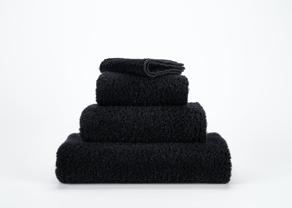Fig Linens - Abyss and Habidecor Super Pile Hand Towels - Black 