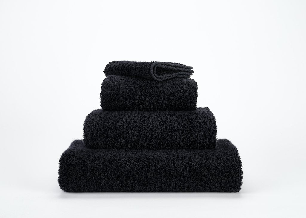 Fig Linens - Abyss and Habidecor Super Pile Bath Towels - Black