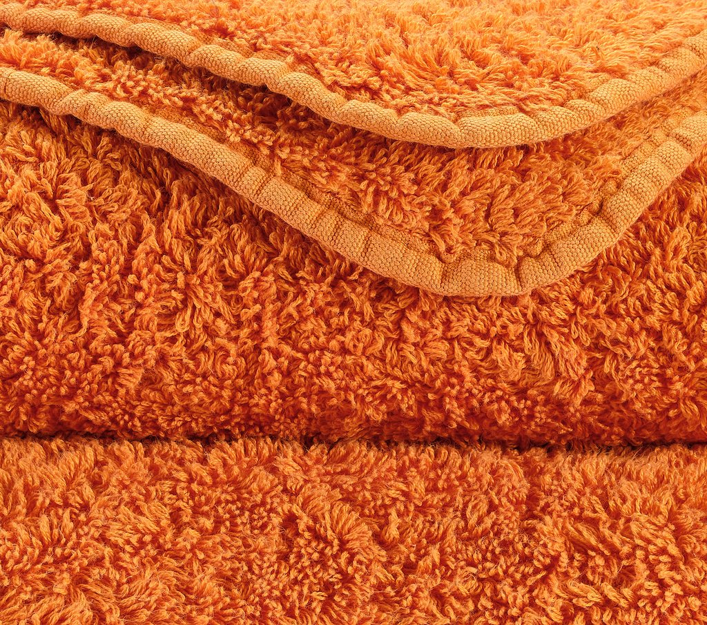 Fig Linens - Super Pile Washcloths by Abyss and Habidecor - Tangerine