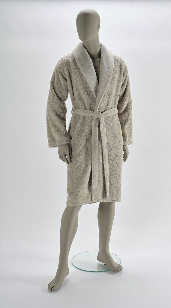 Fig Linens - Super Pile Unisex Bathrobe by Abyss and Habidecor - On mannequin