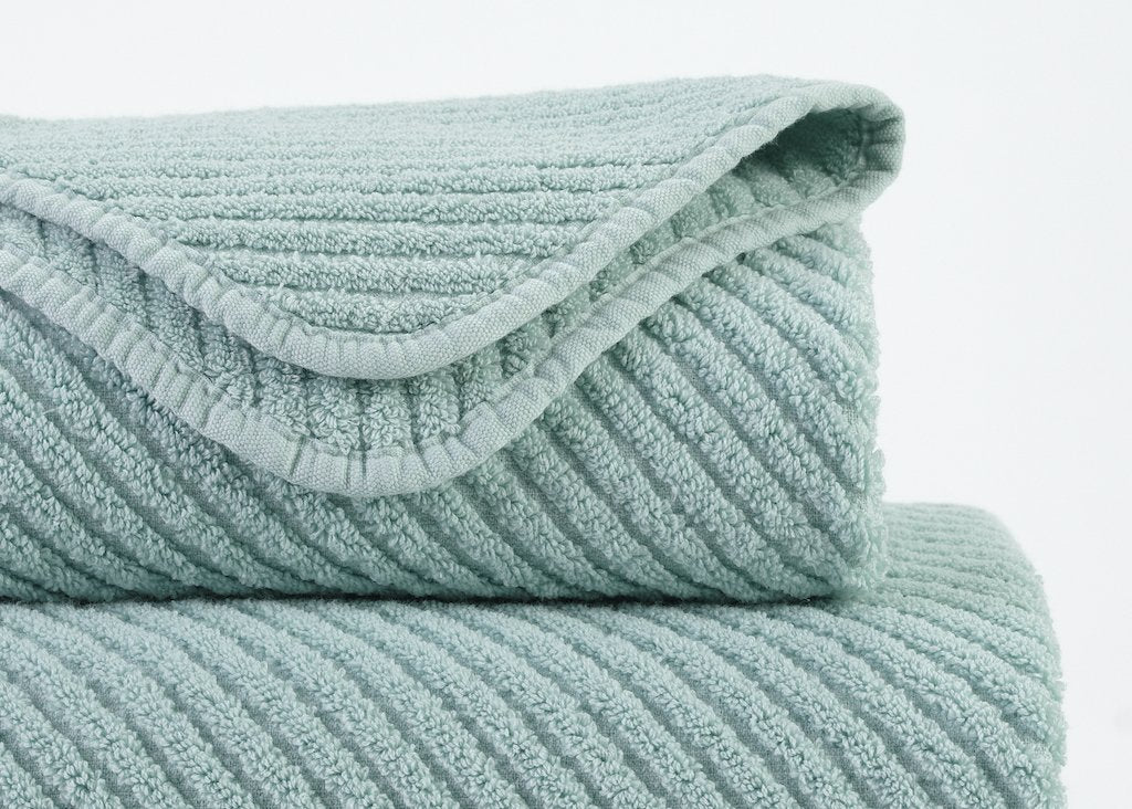 Fig Linens - Ice Super Twill Bath Towels by Abyss & Habidecor - Closeup