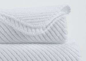 Fig Linens - White Super Twill Bath Towels by Abyss & Habidecor - Closeup