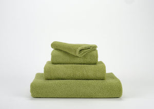 Fig Linens - Twill Hand Towels by Abyss and Habidecor - Apple Green