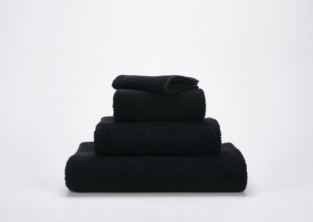 Fig Linens - Twill Guest Towels by Abyss and Habidecor -  Black