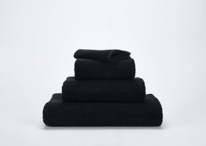 Fig Linens - Twill Hand Towels by Abyss and Habidecor - Black