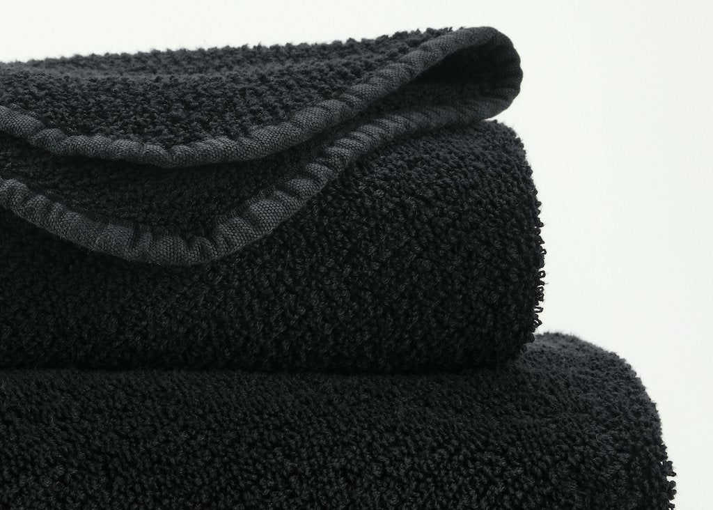 Fig Linens - Twill Washcloth by Abyss and Habidecor - Black