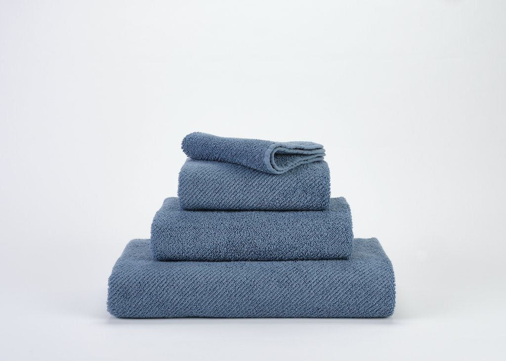 Fig Linens - Twill Bath Towel Set by Abyss and Habidecor - Blueston