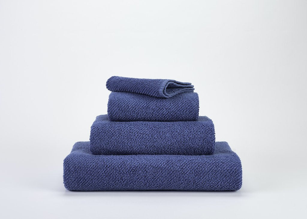 Fig Linens - Twill Bath Towel Set by Abyss and Habidecor - Cadette Blue