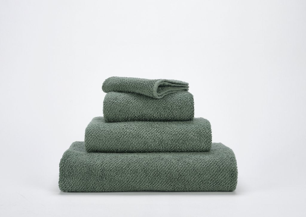 Fig Linens - Twill Bath Towel Set by Abyss and Habidecor - Evergreen