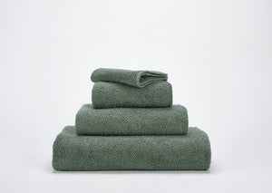 Fig Linens - Twill Hand Towels by Abyss and Habidecor - Evergreen