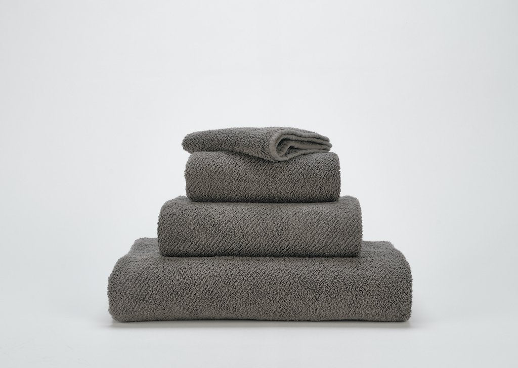 Fig Linens - Twill Bath Towel Set by Abyss and Habidecor - Gris