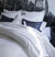 Fig Linens - Orsay Snow & Navy Bedding by Alexandre Turpault 
