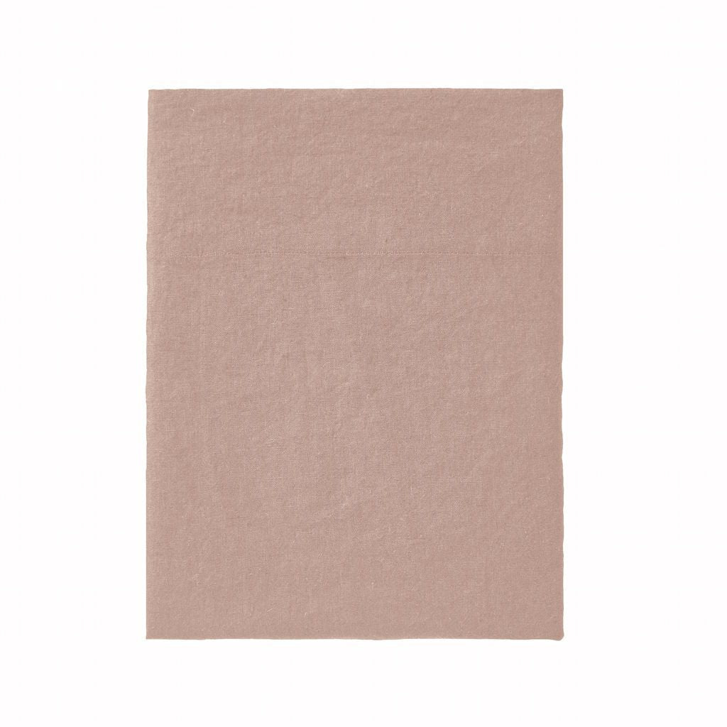 Fig Linens - Nouvelle Vague Pink Beige Bedding by Alexandre Turpault - Flat Sheet